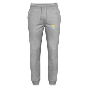 Drinking Team Bunt - Stanley/Stella Unisex Bio Jogginghose Mover  - Grau meliert - Vorne - Marisol (170cm) & Nik (191cm)