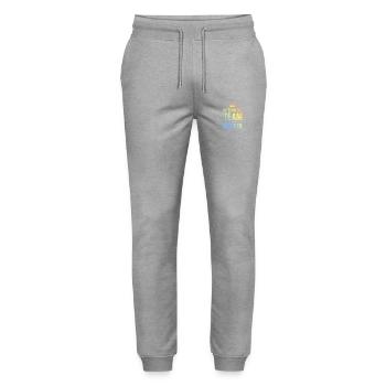 Kitesurfing Team Bunt - Stanley/Stella Unisex Bio Jogginghose Mover  - Grau meliert - Vorne - Marisol (170cm) & Nik (191cm)