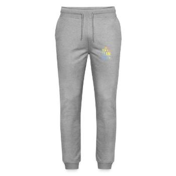 Tennis Team Bunt - Stanley/Stella Mover Unisex Organic Jogging Trousers - heather grey - Front - Marisol (170cm) & Nik (191cm)
