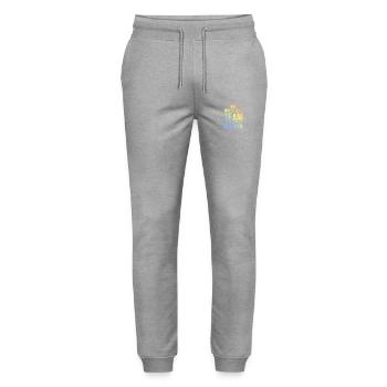 Équipe de lutte colorée - Pantalon de jogging bio MOVER Stanley/Stella unisexe - gris chiné - Devant - Marisol (170cm) & Nik (191cm)