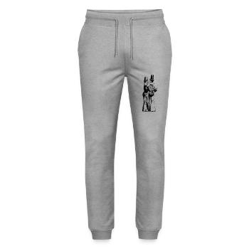 Dandies du 19ème siècle - Pantalon de jogging bio MOVER Stanley/Stella unisexe - gris chiné - Devant - Marisol (170cm) & Nik (191cm)