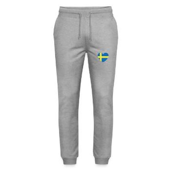 Cœur de Suède - Pantalon de jogging bio MOVER Stanley/Stella unisexe - gris chiné - Devant - Marisol (170cm) & Nik (191cm)