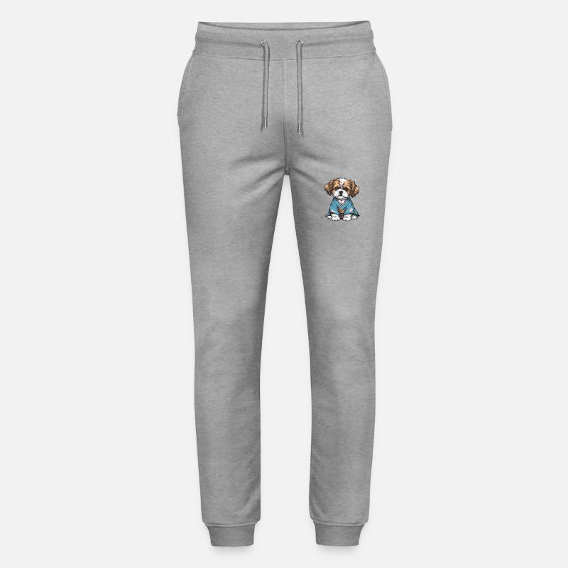 Shih Tzu En Kimono - Pantalon de jogging bio MOVER Stanley/Stella unisexe - gris chiné
