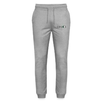 Heartbeat Algeria Map Gift pour les Algériens - Pantalon de jogging bio MOVER Stanley/Stella unisexe - gris chiné - Devant - Marisol (170cm) & Nik (191cm)