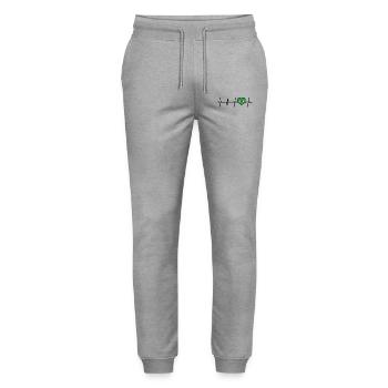 Brasilien Herzschlag Flagge Brasili T-shirt Brasil - Stanley/Stella Unisex Bio Jogginghose Mover  - Grau meliert - Vorne - Marisol (170cm) & Nik (191cm)
