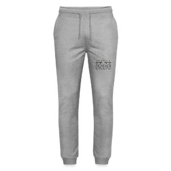 Educators for countless small reasons - Stanley/Stella Mover Unisex Organic Jogging Trousers - heather grey - Front - Marisol (170cm) & Nik (191cm)