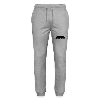 Schnurrbart Haare Flügel November Geschenk - Stanley/Stella Unisex Bio Jogginghose Mover  - Grau meliert - Vorne - Marisol (170cm) & Nik (191cm)