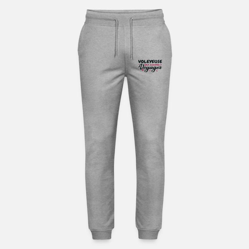 Voleyeuse globe-trotteuse passionnée de voyages - Pantalon de jogging bio MOVER Stanley/Stella unisexe - gris chiné