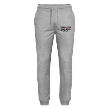 Cavalière globe-trotteuse passionnée de voyages - Pantalon de jogging bio MOVER Stanley/Stella unisexe - gris chiné - Devant - Marisol (170cm) & Nik (191cm)
