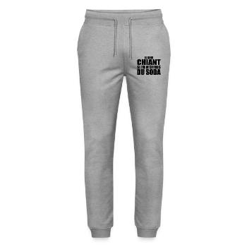 Mann, der liebt: Limonade. Lustiger Design-Humor - Stanley/Stella Unisex Bio Jogginghose Mover  - Grau meliert - Vorne - Marisol (170cm) & Nik (191cm)
