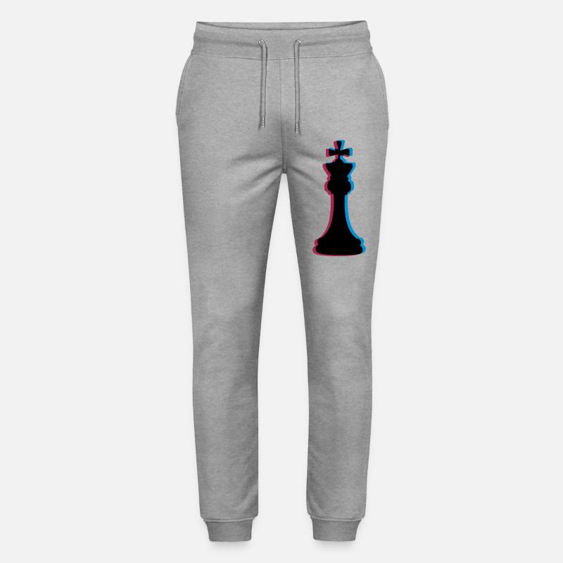 3D Effekt Schach - Stanley/Stella Unisex Bio Jogginghose Mover  - Grau meliert