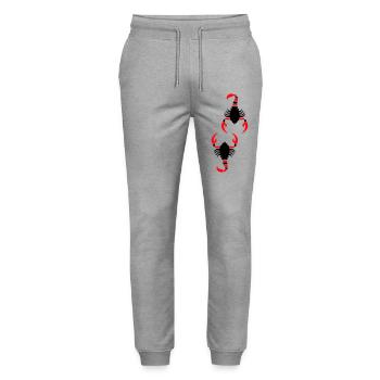 scorpion - Stanley/Stella Mover Unisex Organic Jogging Trousers - heather grey - Front - Marisol (170cm) & Nik (191cm)