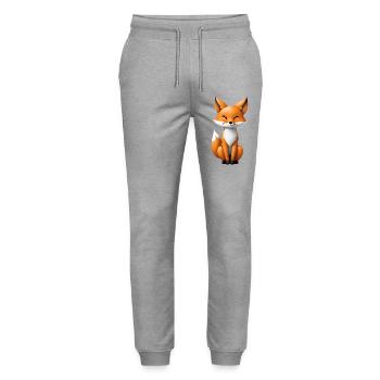 Niedliche Fuchs Illustration - Stanley/Stella Unisex Bio Jogginghose Mover  - Grau meliert - Vorne - Marisol (170cm) & Nik (191cm)