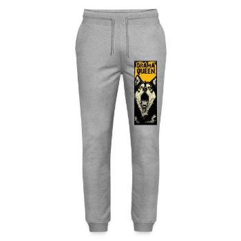 Husky mit Attitude - Stanley/Stella Unisex Bio Jogginghose Mover  - Grau meliert - Vorne - Marisol (170cm) & Nik (191cm)