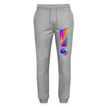 Colorful exclamation point - Stanley/Stella Mover Unisex Organic Jogging Trousers - heather grey - Front - Marisol (170cm) & Nik (191cm)