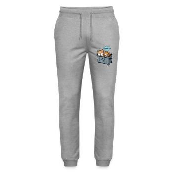 Pas aujourd’hui Chat Kawaii Mignon Dormir Sommeil Officiel - Pantalon de jogging bio MOVER Stanley/Stella unisexe - gris chiné - Devant - Marisol (170cm) & Nik (191cm)