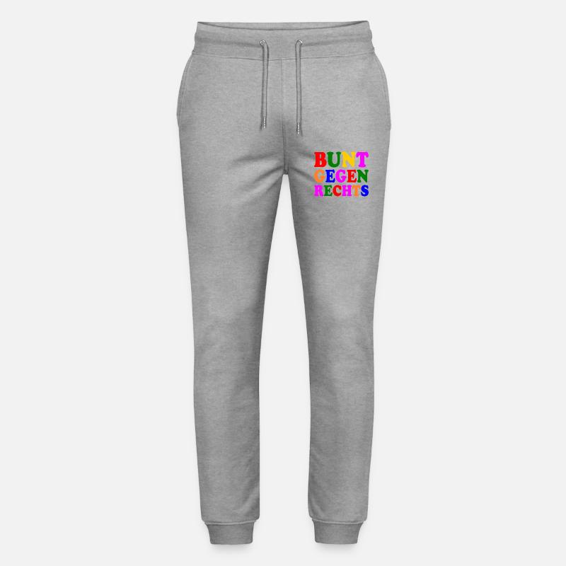 Bunt gegen rechts - Stanley/Stella Unisex Bio Jogginghose Mover  - Grau meliert