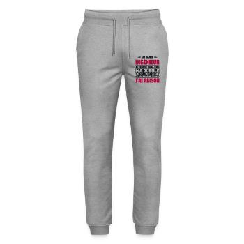 Ingenieur Humor Geschenk Student Ingenieur - Stanley/Stella Unisex Bio Jogginghose Mover  - Grau meliert - Vorne - Marisol (170cm) & Nik (191cm)