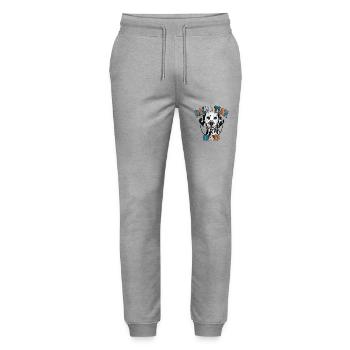 Dalmatian Dad Hunde Hund Wilsigns - Stanley/Stella Unisex Bio Jogginghose Mover  - Grau meliert - Vorne - Marisol (170cm) & Nik (191cm)