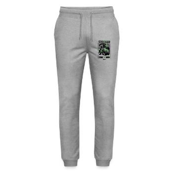 Vintage Tractor Farmer Birthday Born In 1975 - Stanley/Stella Mover Unisex Organic Jogging Trousers - heather grey - Front - Marisol (170cm) & Nik (191cm)