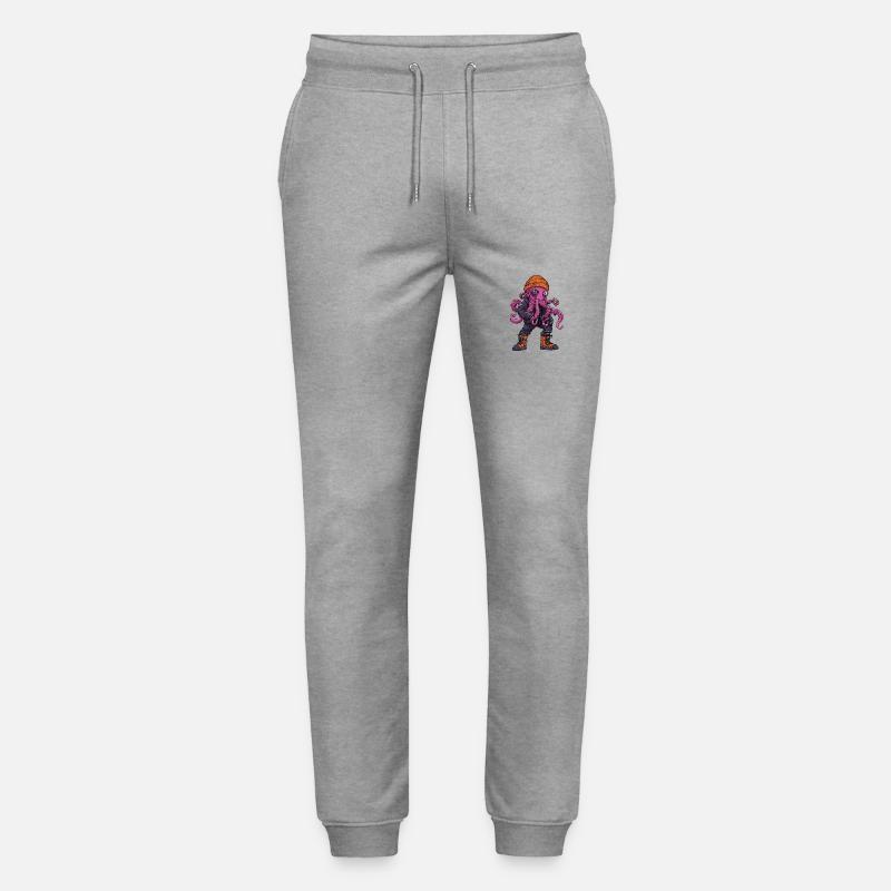 Oktopus Lustig Winter - Stanley/Stella Unisex Bio Jogginghose Mover  - Grau meliert