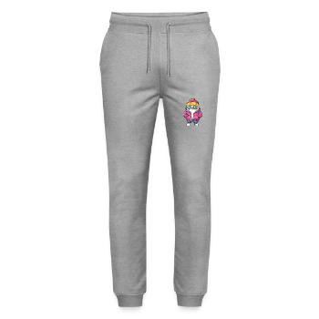 Taube Vogel Cool Comic - Stanley/Stella Unisex Bio Jogginghose Mover  - Grau meliert - Vorne - Marisol (170cm) & Nik (191cm)