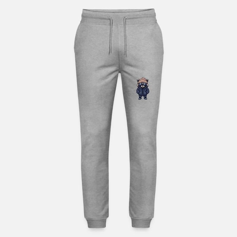 Waschbär Cool Comic - Stanley/Stella Unisex Bio Jogginghose Mover  - Grau meliert