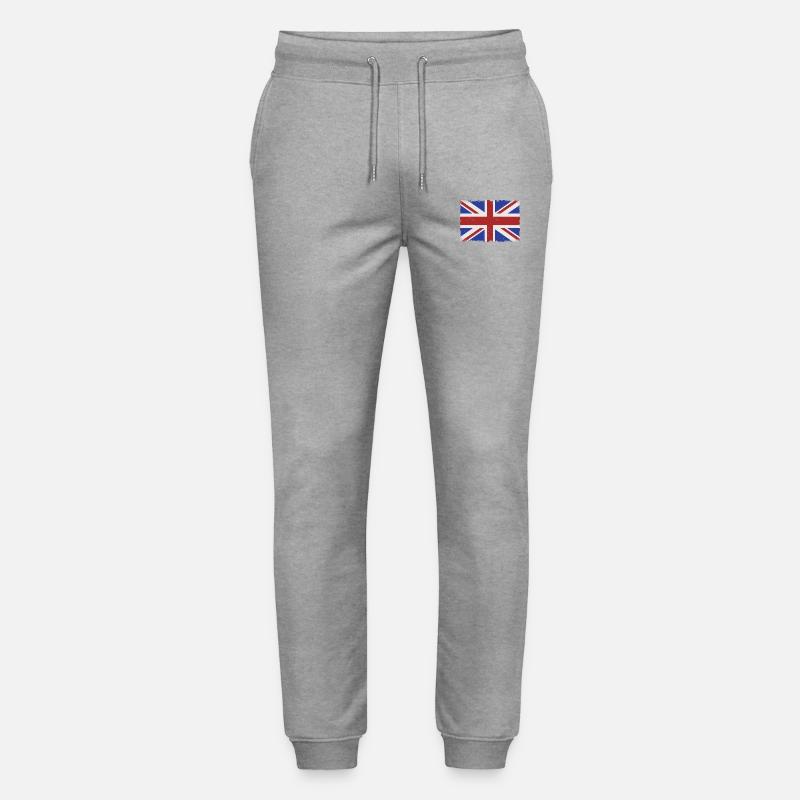 Grunge UK flag - Stanley/Stella Mover Unisex Organic Jogging Trousers - heather grey