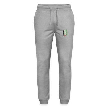 Palestine - Stanley/Stella Mover Unisex Organic Jogging Trousers - heather grey - Front - Marisol (170cm) & Nik (191cm)