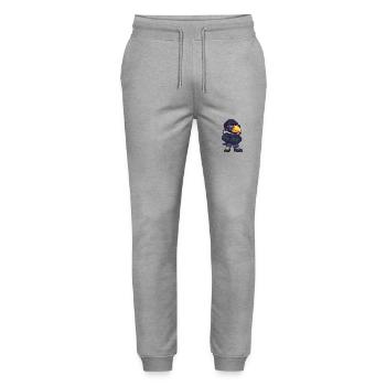 Toucan Bird Cool Comic - Stanley/Stella Mover Unisex Organic Jogging Trousers - heather grey - Front - Marisol (170cm) & Nik (191cm)