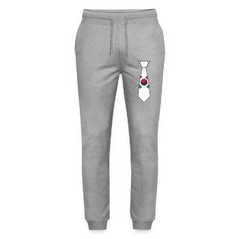 Corée du Sud - Pantalon de jogging bio MOVER Stanley/Stella unisexe - gris chiné - Devant - Marisol (170cm) & Nik (191cm)