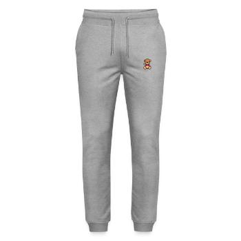 Pixel Bear USA - Stanley/Stella Mover Unisex Organic Jogging Trousers - heather grey - Front - Marisol (170cm) & Nik (191cm)