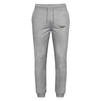 GENERATION KAIZEN XL - Stanley/Stella Mover Unisex Organic Jogging Trousers - heather grey - Front - Marisol (170cm) & Nik (191cm)