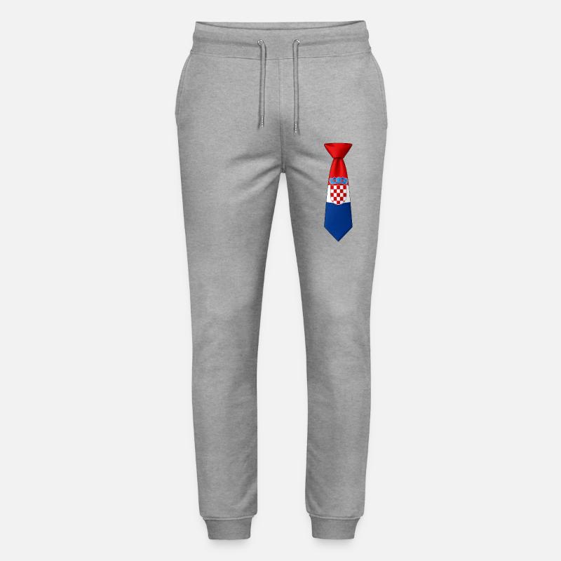 Croatie cravate – Conception du drapeau - Pantalon de jogging bio MOVER Stanley/Stella unisexe - gris chiné