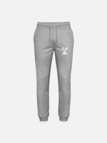 Frohe Ostern! Niedlicher Osterhase - Stanley/Stella Unisex Bio Jogginghose Mover - Grau meliert