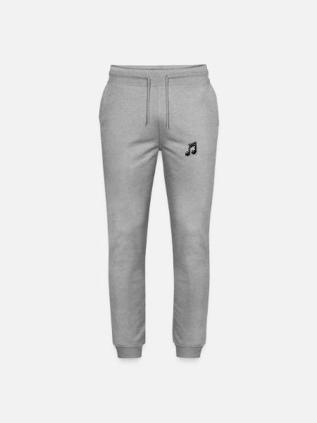 Fluid Flowing Music Sheet Music - Stanley/Stella Mover Unisex Organic Jogging Trousers - heather grey
