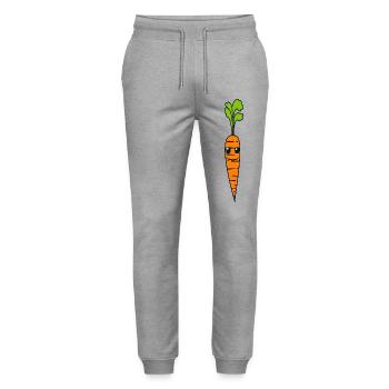 Carrot Carrot Garden Vegetable Funny Hobby Gardener - Stanley/Stella Mover Unisex Organic Jogging Trousers - heather grey - Front - Marisol (170cm) & Nik (191cm)