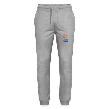 Mexico Party Crew Saying - Stanley/Stella Mover Unisex Organic Jogging Trousers - heather grey - Front - Marisol (170cm) & Nik (191cm)