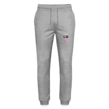 Après Ski Dream Team Ski Goggles - Stanley/Stella Mover Unisex Organic Jogging Trousers - heather grey - Front - Marisol (170cm) & Nik (191cm)