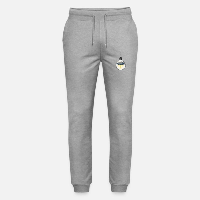 Idée Orageuse dans Ampoule - Pantalon de jogging bio MOVER Stanley/Stella unisexe - gris chiné