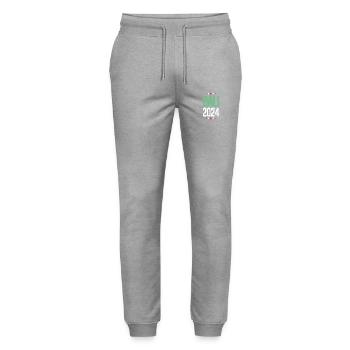 Bali 2024 Holidays - Stanley/Stella Mover Unisex Organic Jogging Trousers - heather grey - Front - Marisol (170cm) & Nik (191cm)