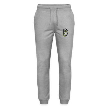 6. 6 JAHRE. 6-jähriges Jubiläum. GEBURTSTAG 6 JAHRE - Stanley/Stella Unisex Bio Jogginghose Mover  - Grau meliert - Vorne - Marisol (170cm) & Nik (191cm)