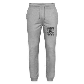 Vintage 1963 Vintage Born Birthday Gift - Stanley/Stella Mover Unisex Organic Jogging Trousers - heather grey - Front - Marisol (170cm) & Nik (191cm)