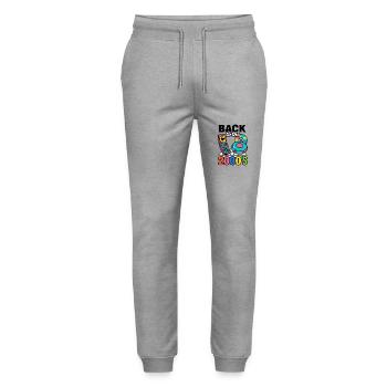 Nostalgic return to the 2000s - Stanley/Stella Mover Unisex Organic Jogging Trousers - heather grey - Front - Marisol (170cm) & Nik (191cm)