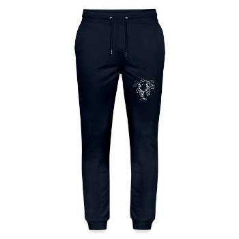 Wine Glass Grapes Wine - Stanley/Stella Mover Unisex Organic Jogging Trousers - navy - Front - Marisol (170cm) & Nik (191cm)