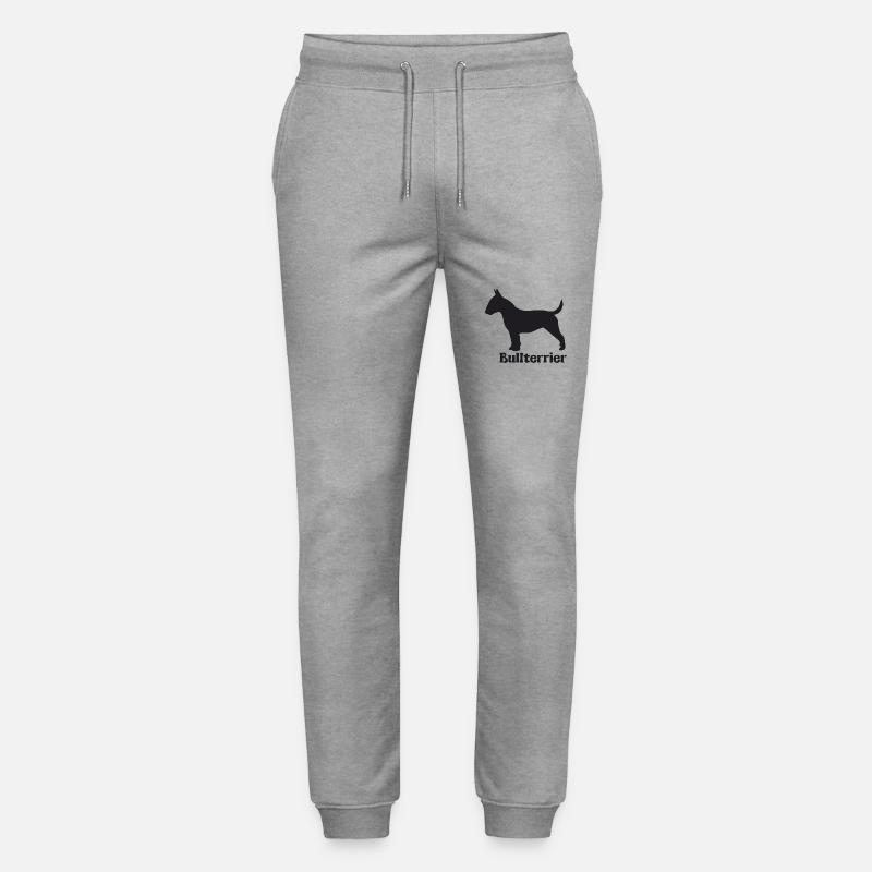 Bullterrier Silhouette - Stanley/Stella Unisex Bio Jogginghose Mover  - Grau meliert