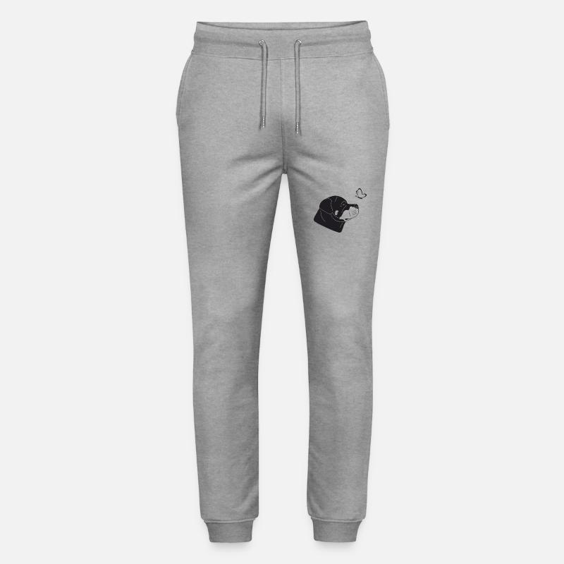 Rottweiler mit Schmetterling - Stanley/Stella Unisex Bio Jogginghose Mover  - Grau meliert