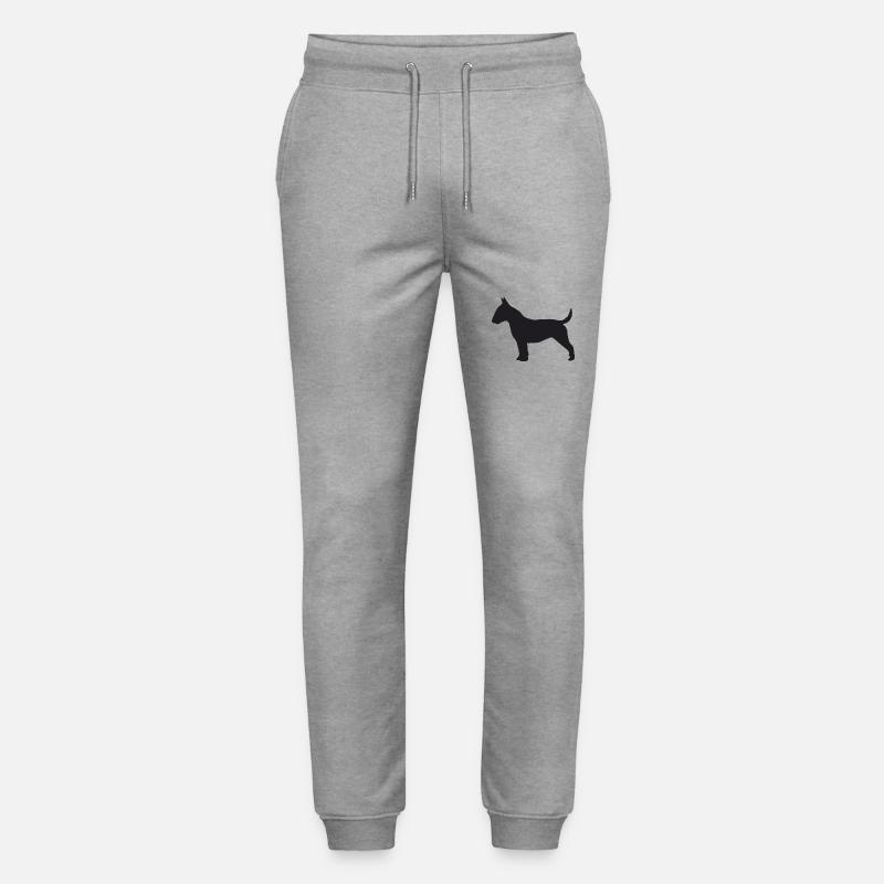 Bullterrier Silhouette - Stanley/Stella Unisex Bio Jogginghose Mover  - Grau meliert