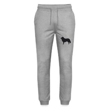 Collie Silhouette - Stanley/Stella Unisex Bio Jogginghose Mover  - Grau meliert - Vorne - Marisol (170cm) & Nik (191cm)