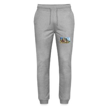 amasya panorama - Stanley/Stella Mover Unisex Organic Jogging Trousers - heather grey - Front - Marisol (170cm) & Nik (191cm)